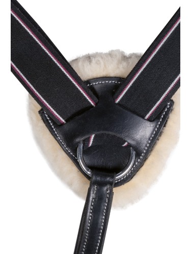 Martingals ar krūšu siksnu Lambswool HKM