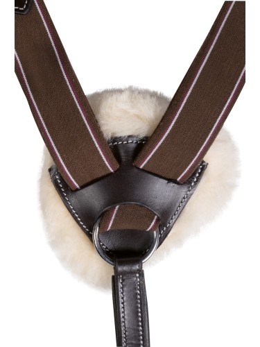 Martingals ar krūšu siksnu Lambswool HKM