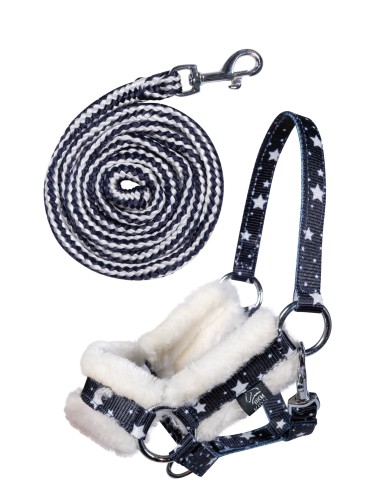 Apaušu un pavadas komplekts Teddy Hobby Horsing HKM