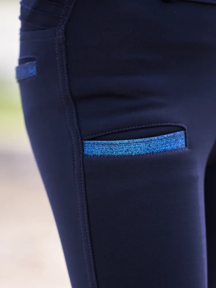 Jāšanas legingi Comfi Sparks Winter Kids imperial Riding