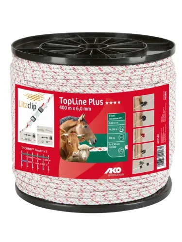 Elektriskaidrs virves AKO Topline Plus 6 mm 400 m