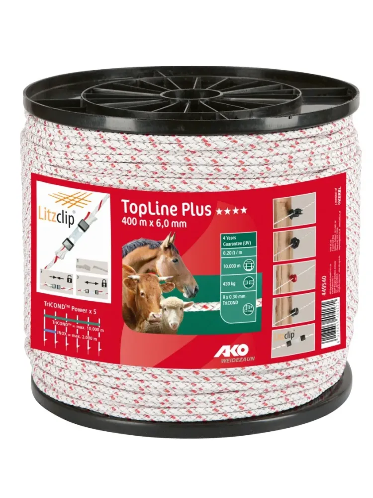 Elektriskaidrs virves AKO Topline Plus 6 mm 400 m