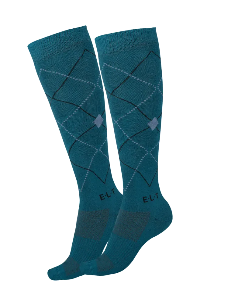 Pusgarās zeķes jātniekiem Argyle E·L·T