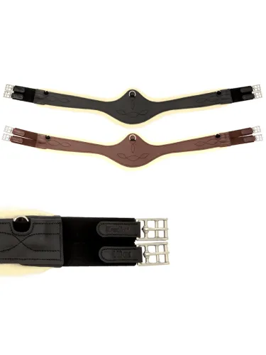 Seglu josta ar kažokādu Oiled Leather Casper Elastic Kavalkade