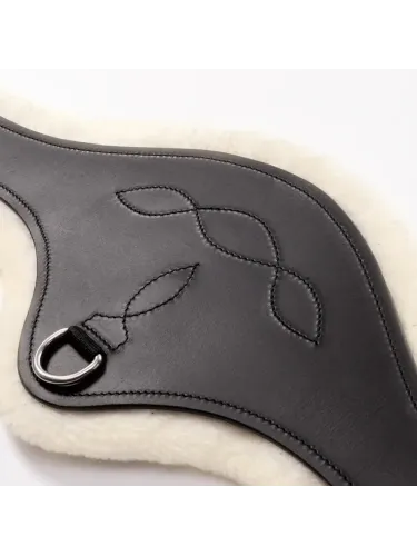 Seglu josta ar kažokādu Oiled Leather Casper Elastic Kavalkade