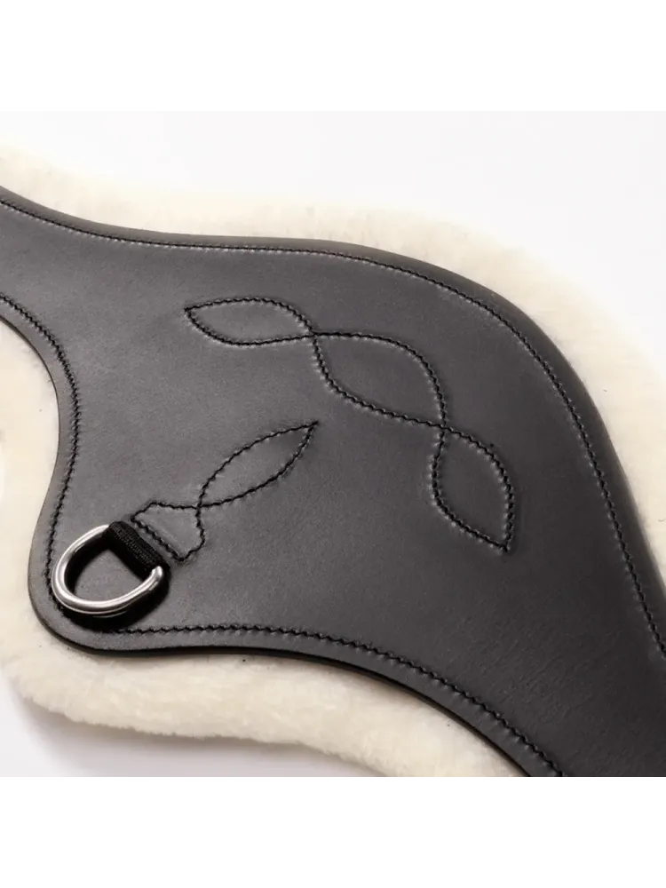 Seglu josta ar kažokādu Oiled Leather Casper Elastic Kavalkade