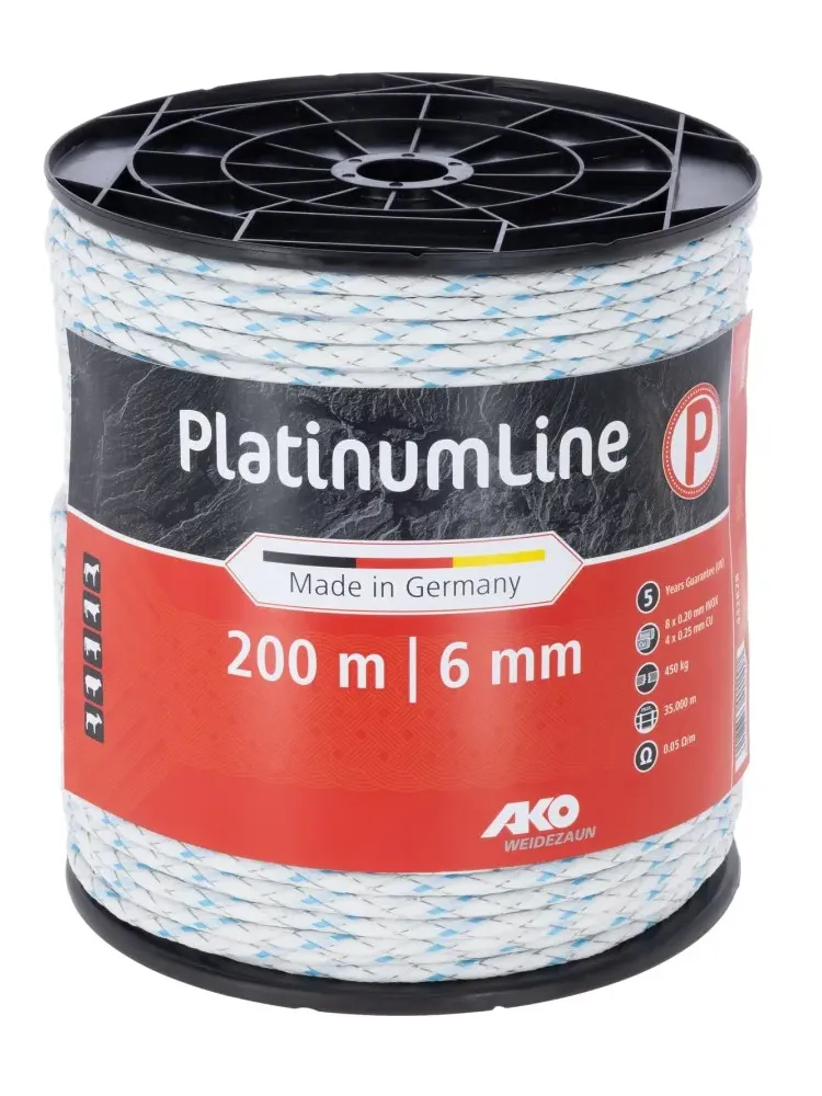 Elektrikarjuse taraköis AKO PlatinumLine köis 6mm/200m